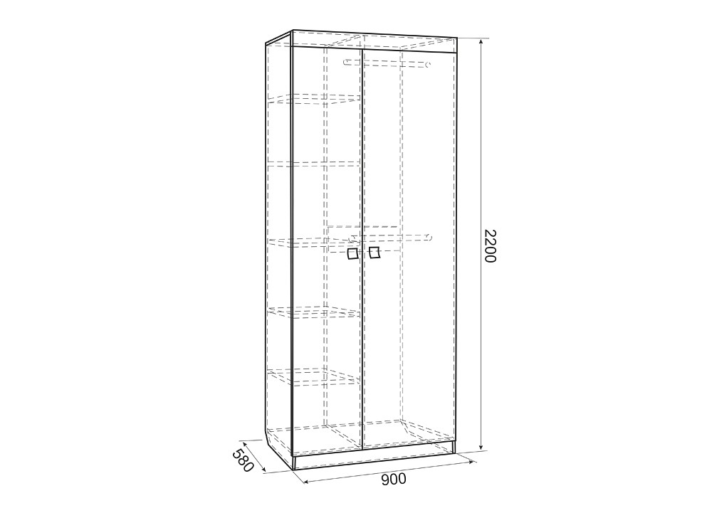 Чертеж шкаф платяной шкаф