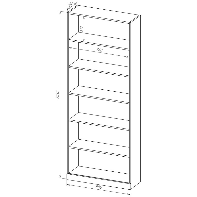 Стеллаж для книг размеры чертежи